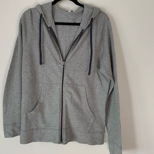 Standard James Perse grey zip up hoodie, size 2